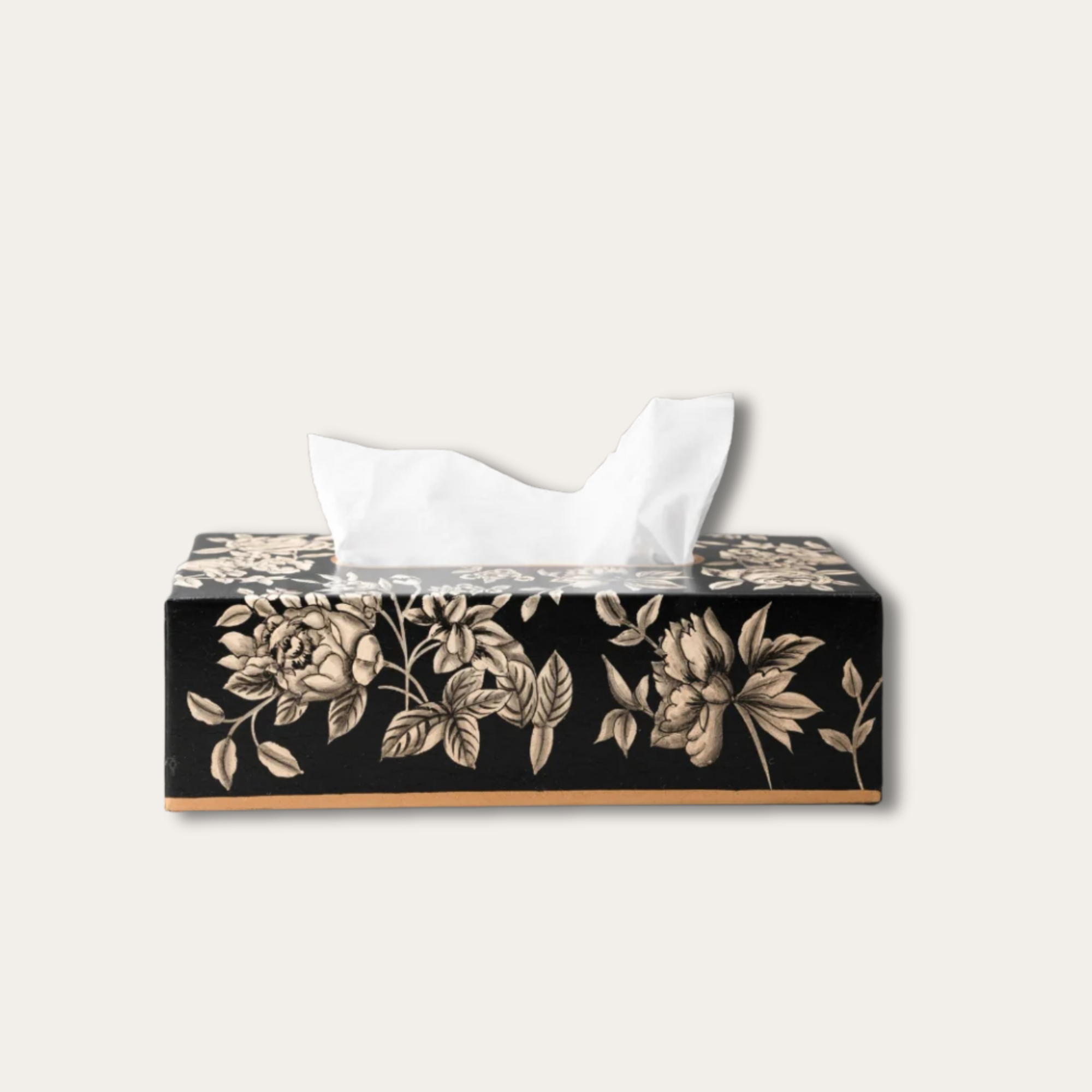 Noir Fleur Tissue Box – Moonlit Botanica