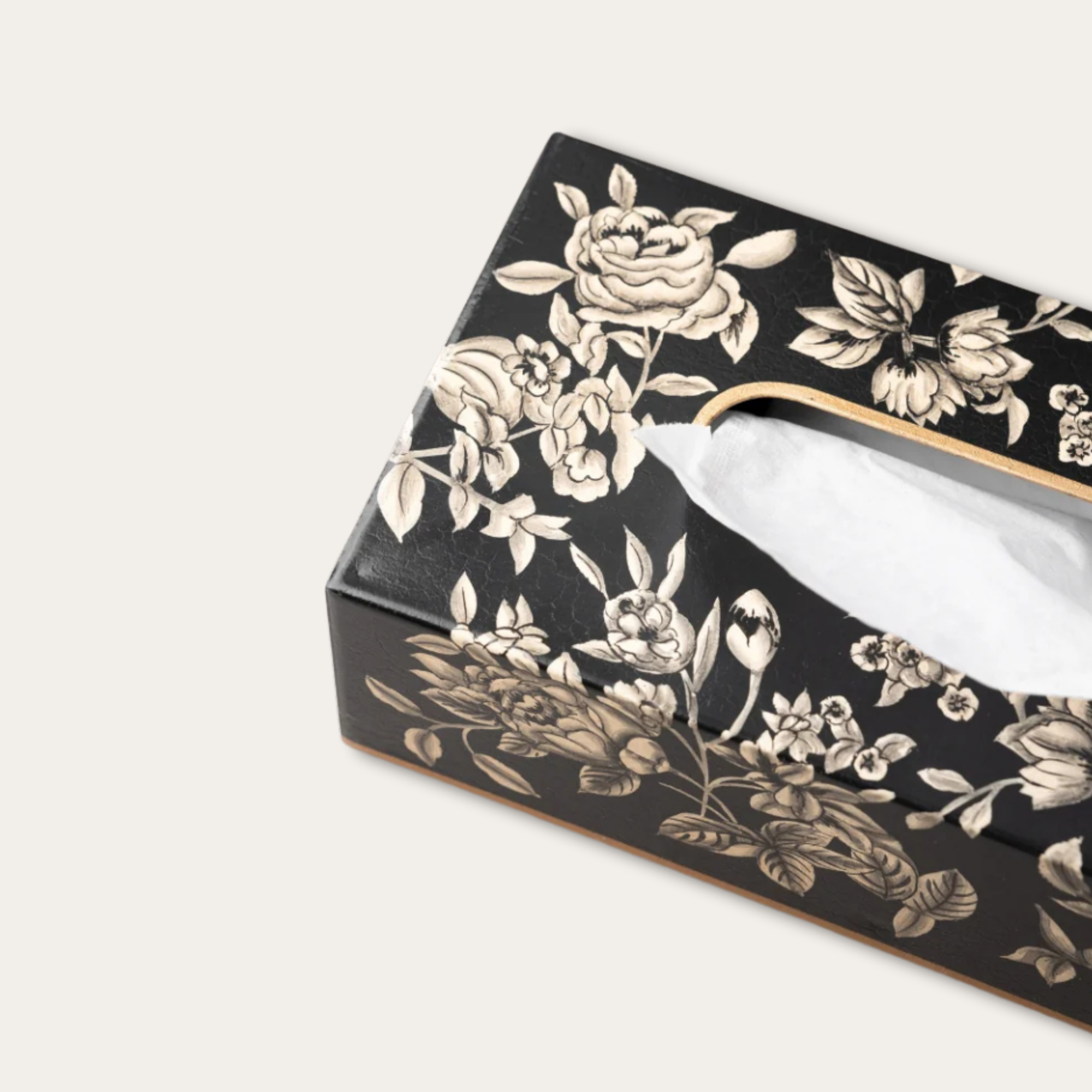 Noir Fleur Tissue Box – Moonlit Botanica