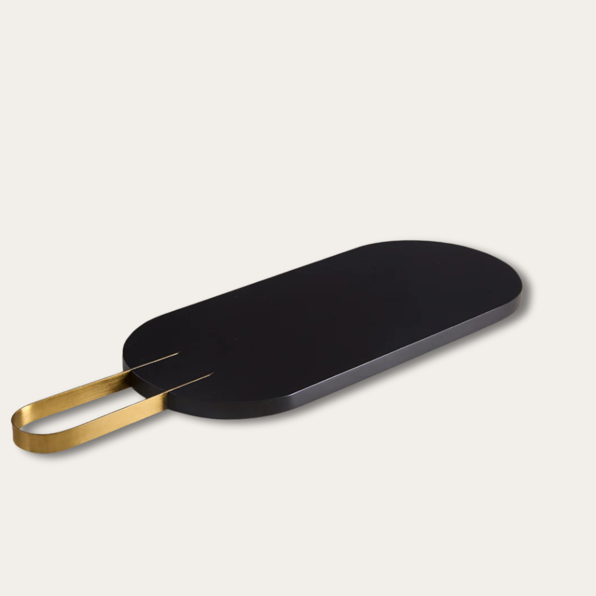 Midnight Charcuterie Board with Brass Handle