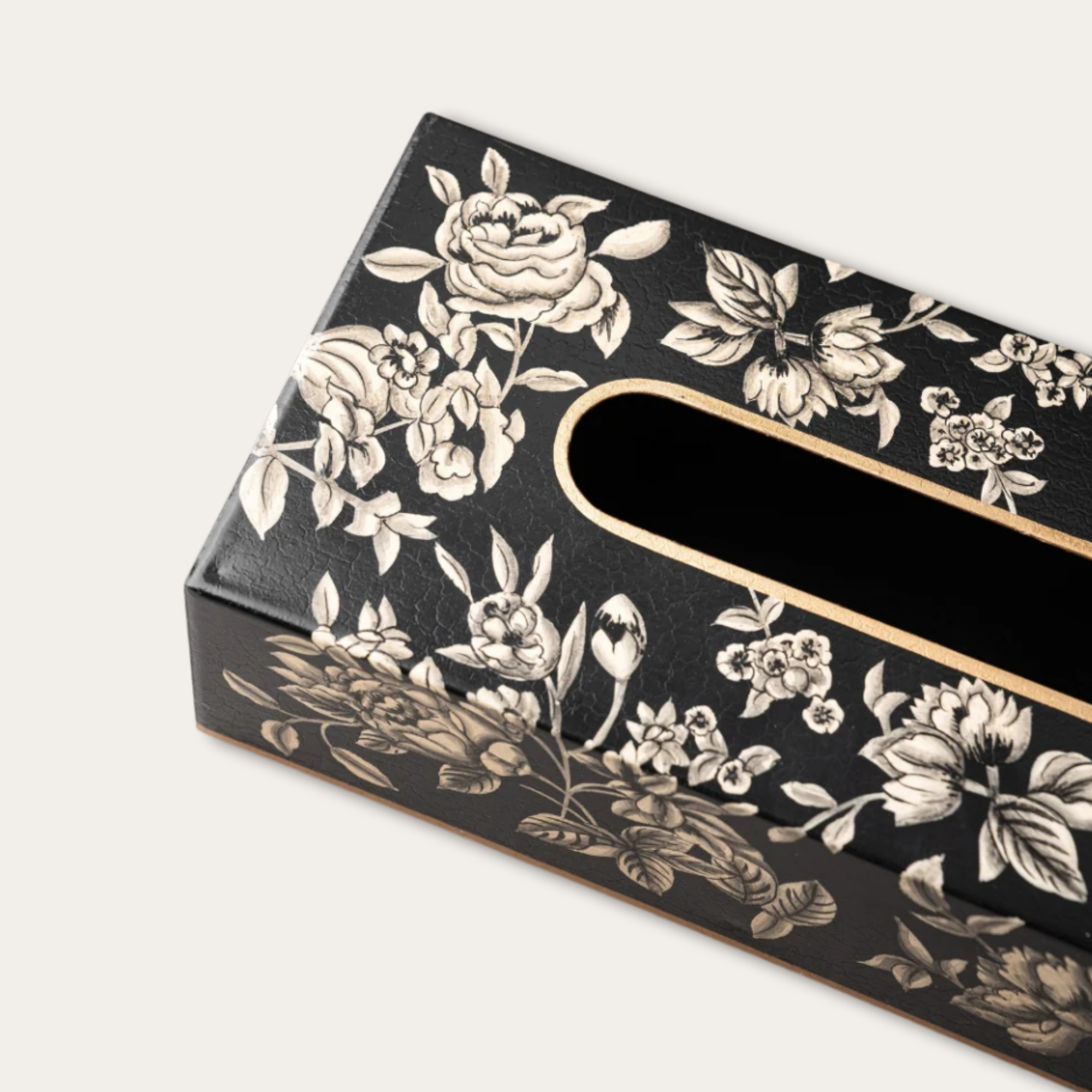 Noir Fleur Tissue Box – Moonlit Botanica